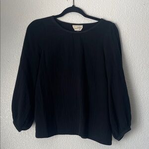 Universal Thread Goods Co. Black Gauze Peasant Blouse Women's size M